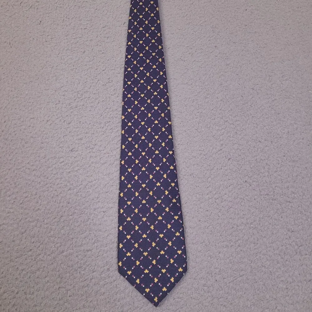 Vintage Chaps Ralph Lauren‎ Men's Tie Silk Blue Necktie Office Work USA Made